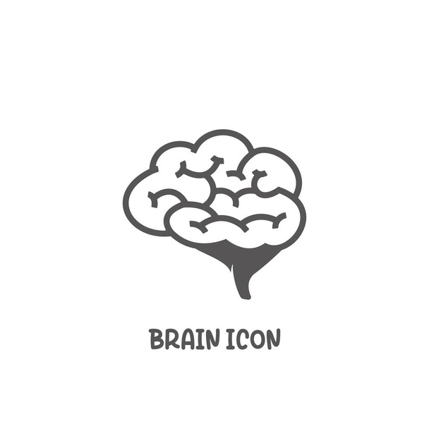 Brain icon simple flat style vector illustration. - Vector, Image