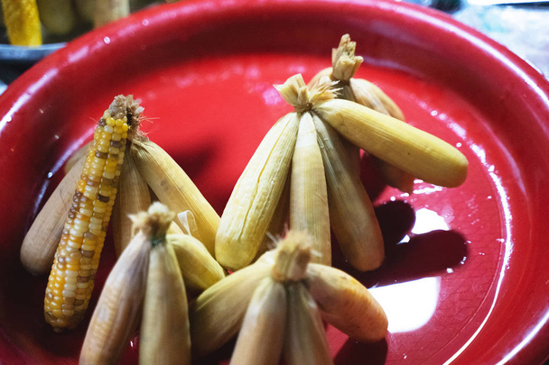 Boiled corn, in the walking street market, Phuket Thailand - Photo, Image