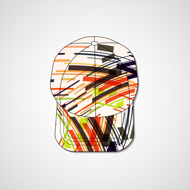 Abstract illustration on peaked cap - Vector, Image