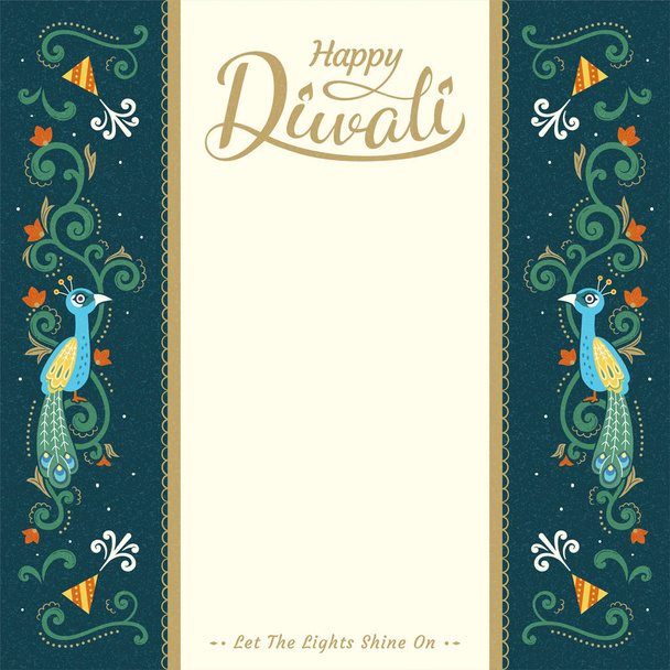 Cartão feliz festival Diwali
 - Vetor, Imagem