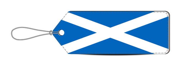 Leble bandera de Escocia, Made in Scotland
 - Vector, imagen