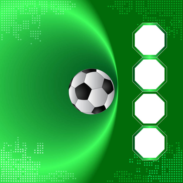 Hintergrund der Fußballmannschaft, Halbfinalspiel-Mannschaft, grüner Hintergrund - Vektor, Bild