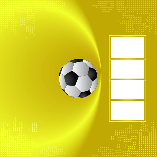 Fußballmannschaft, Halbfinalmannschaft, goldene Kulisse - Vektor, Bild