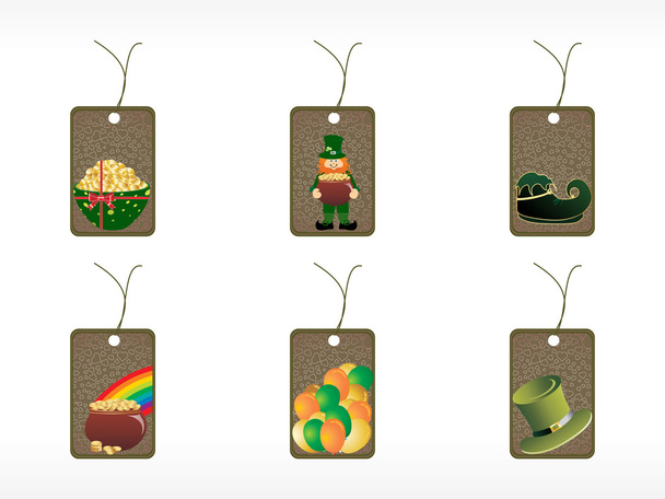 St. patrick's day item tags - Vector, imagen