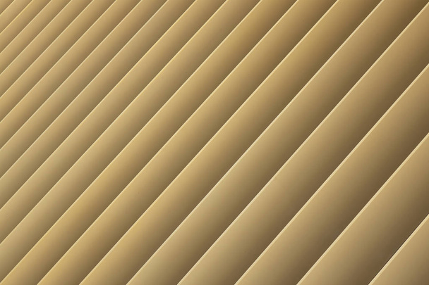 Διαγώνια θέα από μπεζ ή χρυσές λωρίδες 3D - Φωτογραφία, εικόνα