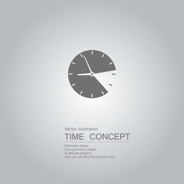 Icona dell'orologio disegnato vettoriale. Isolato su sfondo grigio
. - Vettoriali, immagini