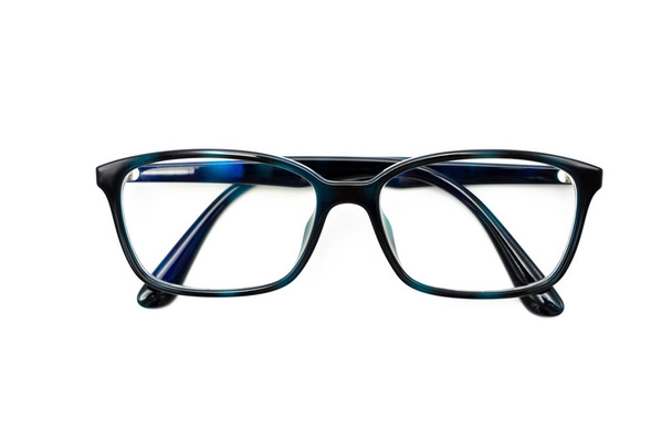 Μαύρα μάτια γυαλιά γυαλιών με γυαλιστερό μαύρο πλαίσιο για την ανάγνωση  - Φωτογραφία, εικόνα