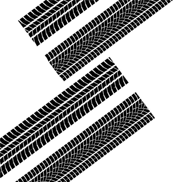 Grunge pneu faixa vetor impressão sujo texturizado vetor ilustração
 - Vetor, Imagem