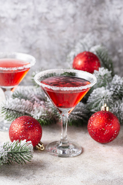 Christmas festive cocktail red martini - Valokuva, kuva