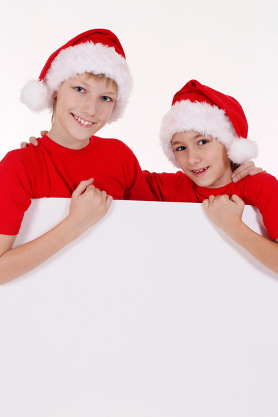santa kids with board - Photo, Image