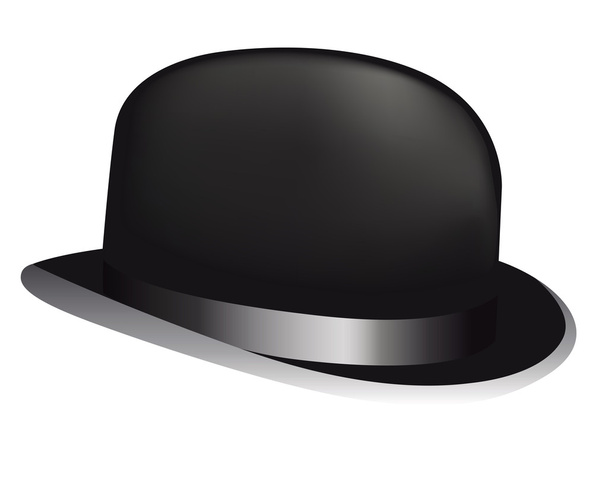 černý klobouk - Vektor, obrázek