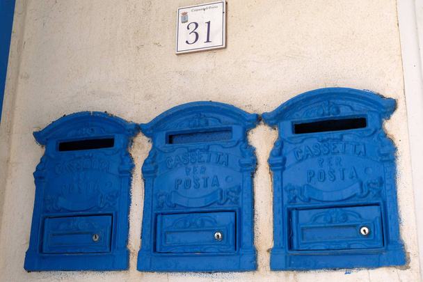 Vintage Stil Metall Briefkasten Wand Briefkasten in Blau