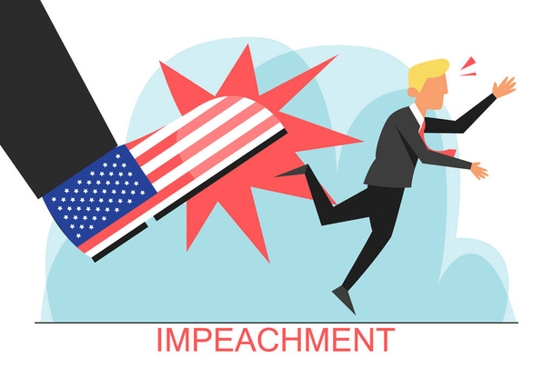 Impeachment az elnök. Eljárás az USA-ban - Vektor, kép