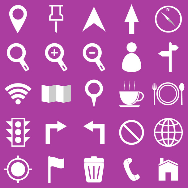 Значки на фиолетовом фоне
 - Вектор,изображение