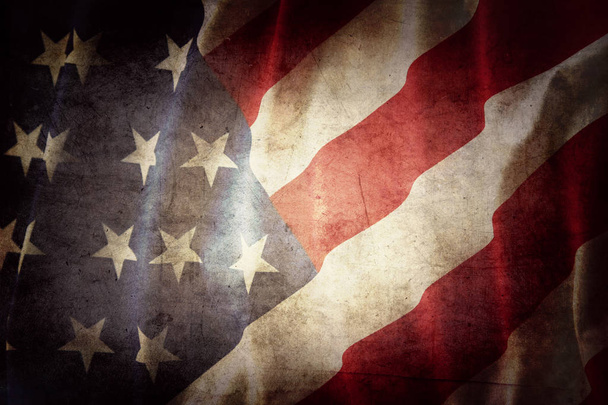 grunge americká vlajka - Fotografie, Obrázek