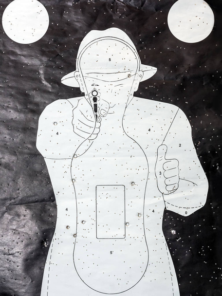Paper silhouette shooting target - Photo, Image