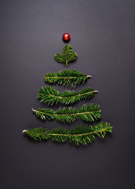 Christmas greeting card with decorative fir - Φωτογραφία, εικόνα