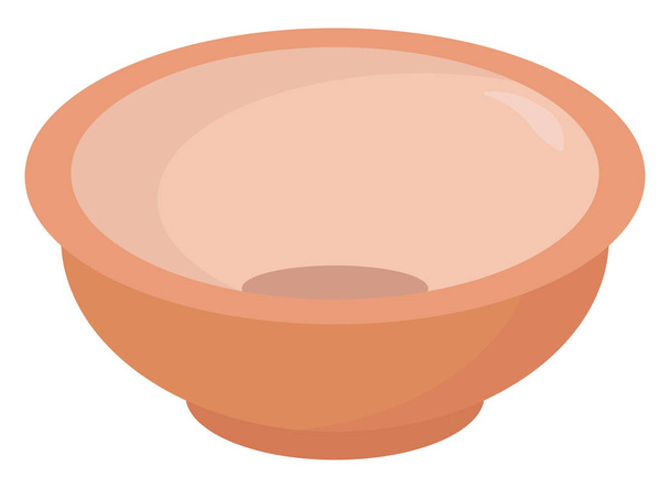 Bowl, illustration, vector on white background. - Vector, Image