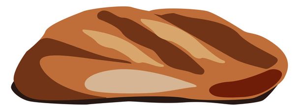 Bread, illustration, vector on white background. - Vector, Image