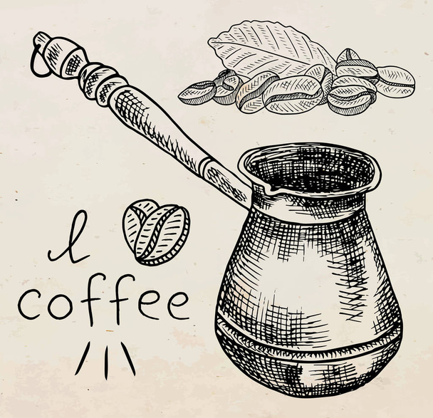 koffiepot - Vector, afbeelding