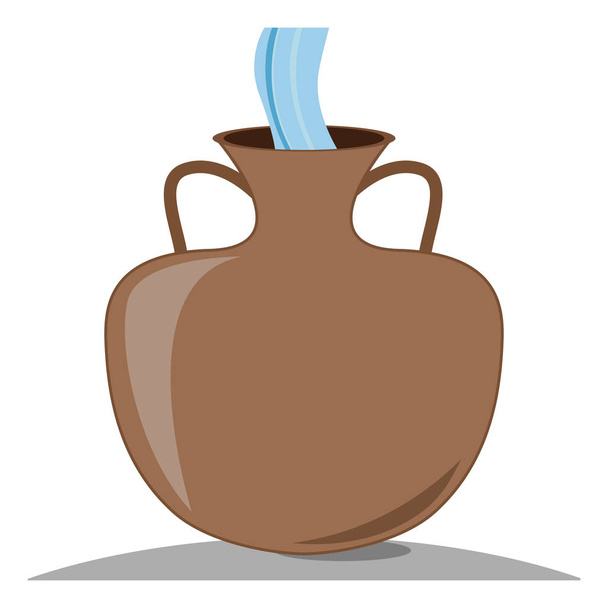 Big jug, illustration, vector on white background. - Vector, Image
