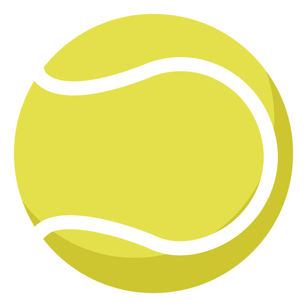 Pelota de tenis, ilustración, vector sobre fondo blanco. - Vector, Imagen