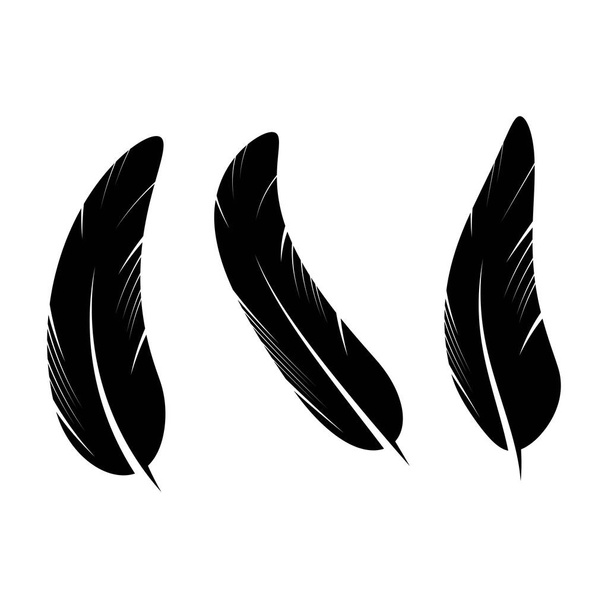 Feather pictogram vector illustratie ontwerp logo  - Vector, afbeelding