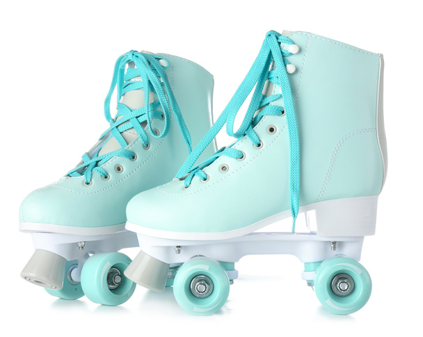 Vintage roller skates on white background - Photo, Image