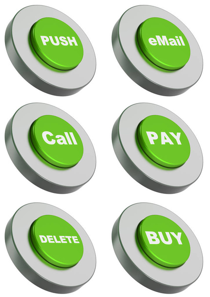 Botones verdes - Iconos - Renderizado 3D
 - Foto, imagen