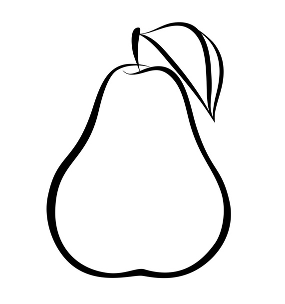 Vector monocromo ilustración del logotipo de pera
. - Vector, Imagen