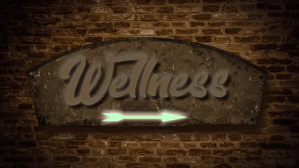 Street Sign the Way to Wellness - Footage, Video