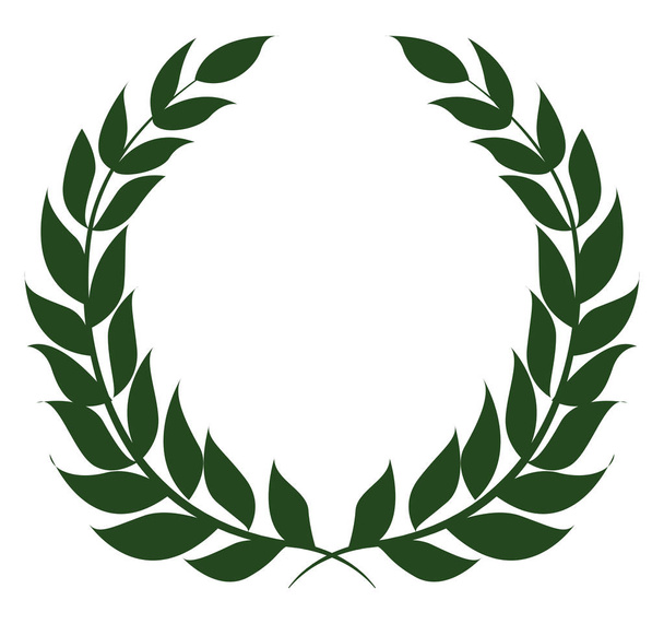 Laurel wreath, illustration, vector on white background. - Vector, Image