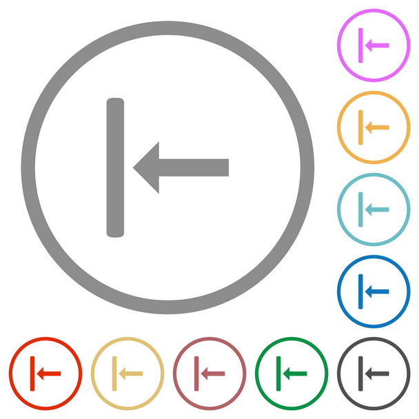 Alinear a la izquierda iconos planos con contornos
 - Vector, imagen