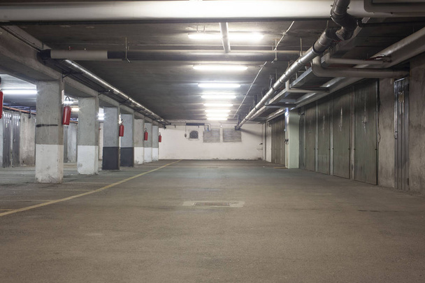 old empty underground garage with copy space for your text - Photo, Image
