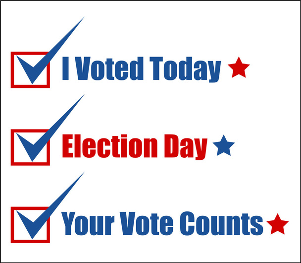 Varias líneas de texto de votación - Ilustración del Vector del Día de las Elecciones
 - Vector, Imagen