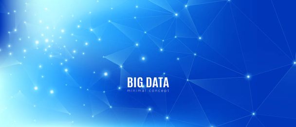 Big Data Concept. Technology Art. Blue  - Vector, Image