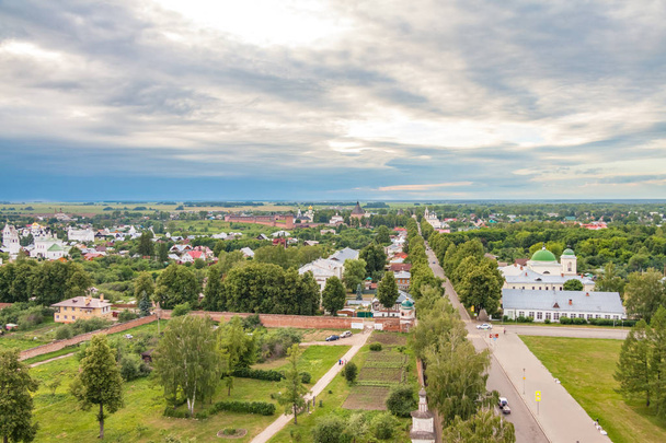 Panorama from the belfry, Suzdal, Russia. Old city view from the top - Fotó, kép