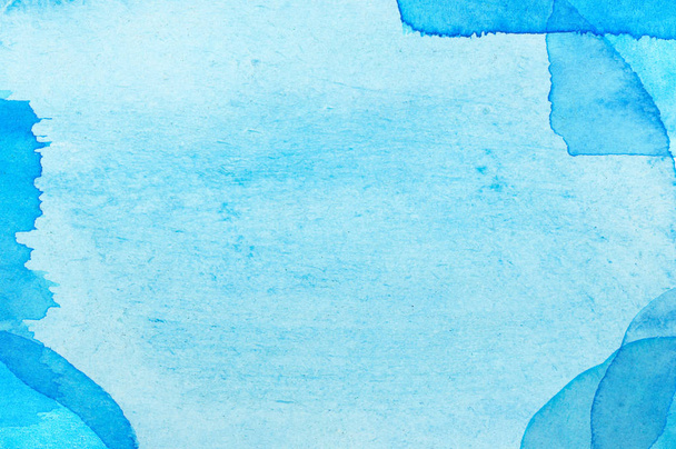 Aquarel blauwe achtergrond - Foto, afbeelding