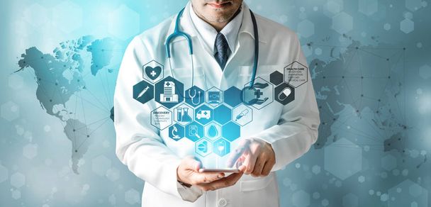 Doctor with Medical Healthcare Research Concept - Photo, Image