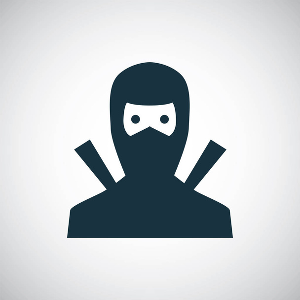 Ninja-icoon voor web en UI op witte achtergrond - Vector, afbeelding