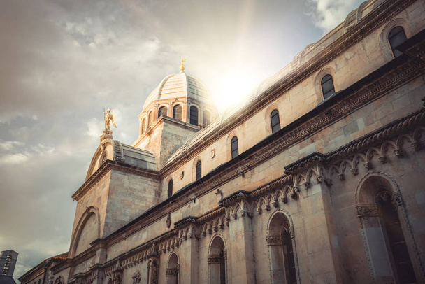 Cathedral of St James in Sibenik, Croatia - St James Cathedral is the most important architectural monument of the Renaissance era in Croatia. The Cathedral was listed as the UNESCO World Heritage. - Foto, Bild