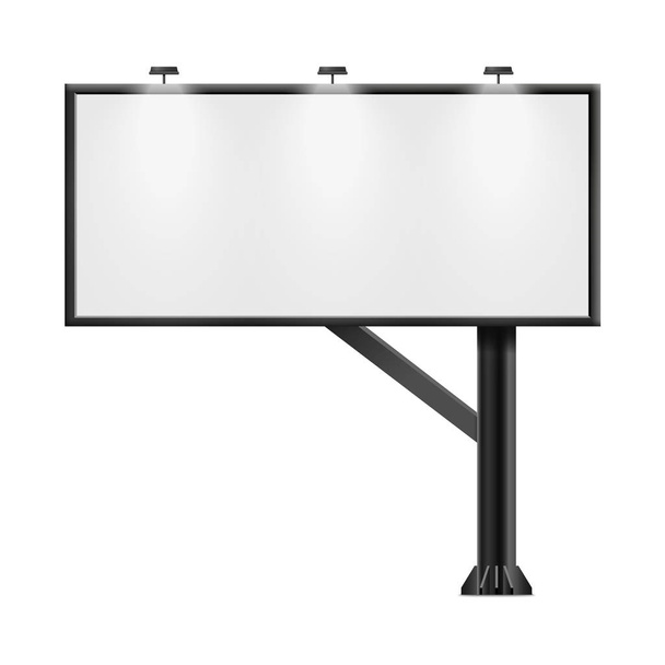 Черный рекламный щит с пустым местом на белом фоне
 - Вектор,изображение