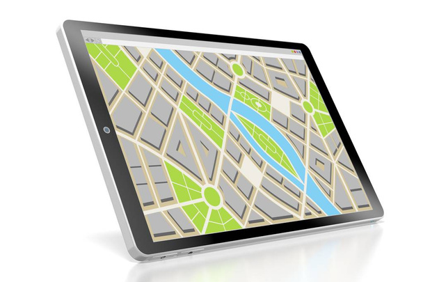 Tablette 3D, concept de carte
 - Photo, image