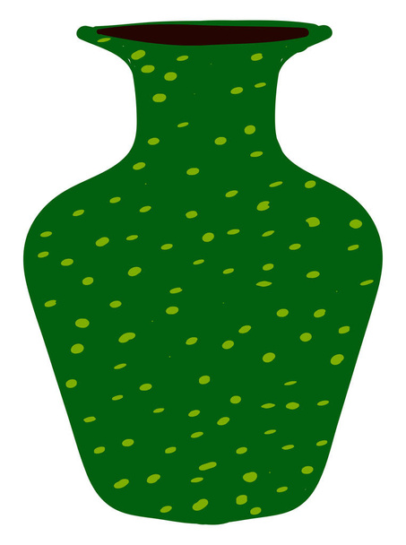 緑の花瓶、イラスト、白い背景のベクトル. - ベクター画像