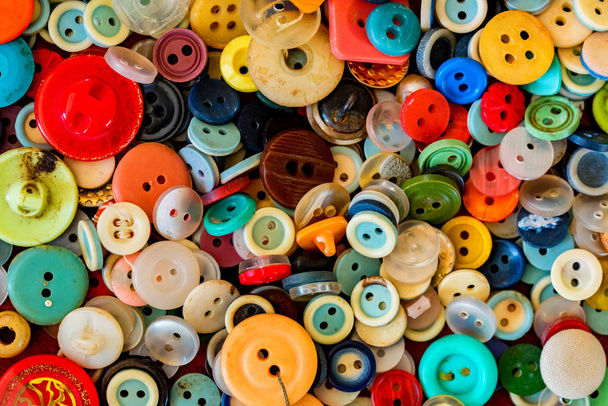 Dikiş renkli düğmeler arka planı kapat - Fotoğraf, Görsel