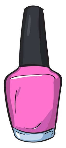 Nail polish, illustration, vector on white background. - Vector, Image