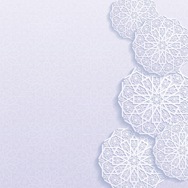 Hintergrund mit traditionellem Blumenschmuck - Vektor, Bild