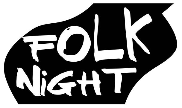 Folk Night Akustik Gitar - Vektör, Görsel