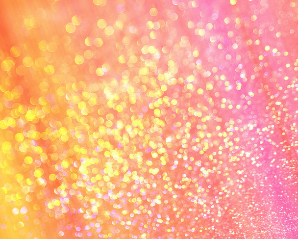 Yellow-pink  background with shining drops of water   - Foto, Bild