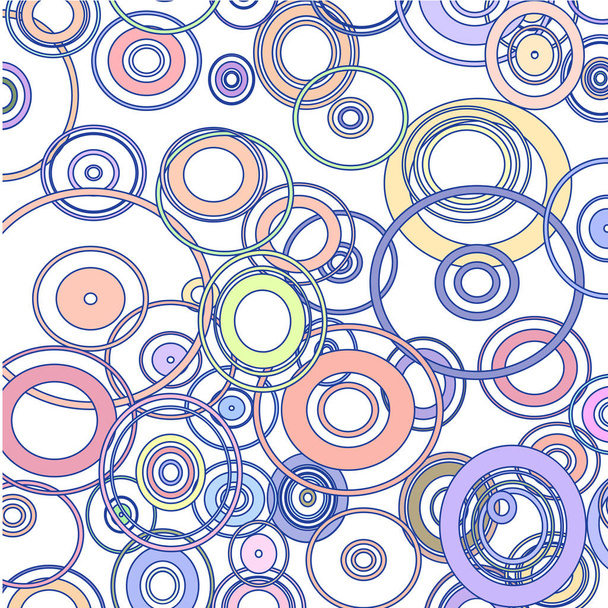 Kolorowe obręcze na białym tle    - Wektor, obraz